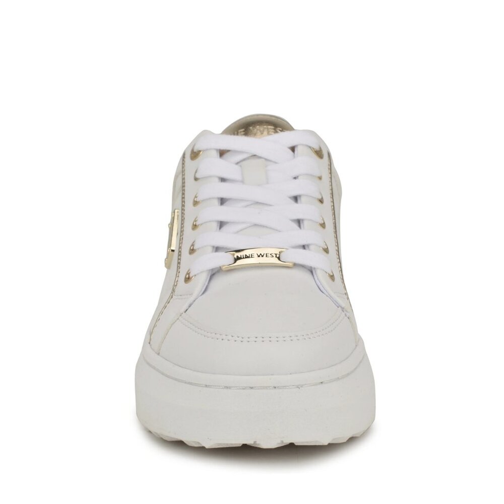 Nine West White/Gold Sneakers - Picture 7 of 7